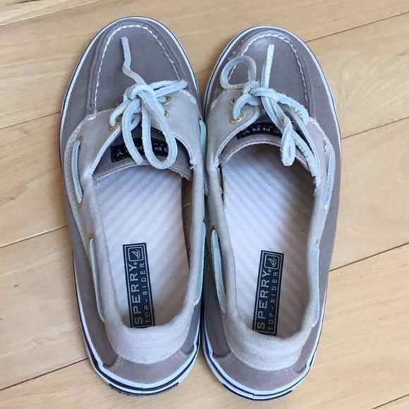 Sperry Top-Sider boat shoes. Khaki and tan. Women’s size 6.5 - Picture 6 of 15
